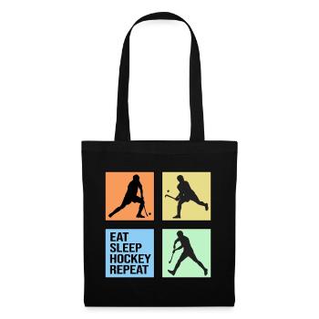 field hockey repeat hockey player retro - Tote Bag - black - Front