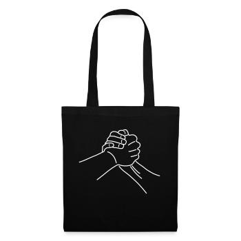 Poignée de main - Sac en tissu - noir - Devant