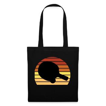 Vintage Sunset Racket Table Tennis Ping-pong - Tote Bag - black - Front
