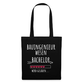 Bauingenieurwesen Bachelor Studium Geschenk - Stoffbeutel - Schwarz - Vorne