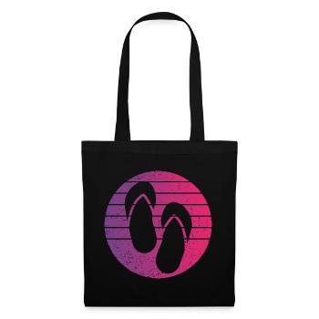 Flip Flops Retro Style Vintage - Tote Bag - black - Front