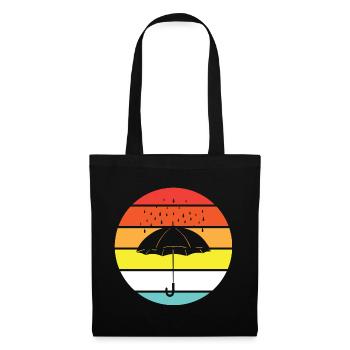 Umbrella - Raindrops, vintage - summer - Tote Bag - black - Front