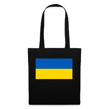 Drapeau ukrainien - Sac en tissu - noir - Devant