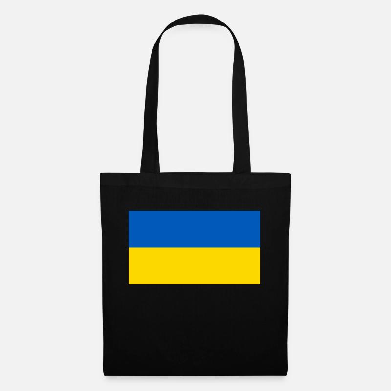 Ukrainische Flagge - Stoffbeutel - Schwarz