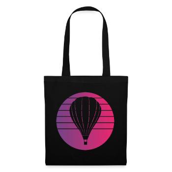 Hot Air Balloon Retro Style Vintage - Tote Bag - black - Front
