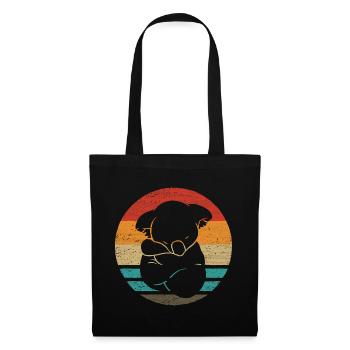 Koala Retro Style Vintage - Stoffbeutel - Schwarz - Vorne