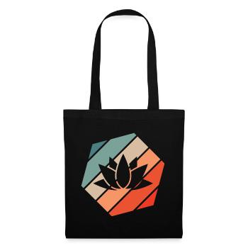 Lotus Retro Style Vintage - Sac en tissu - noir - Devant