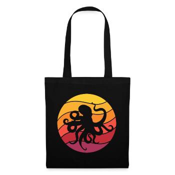 Octopus Retro Style Vintage - Tote Bag - black - Front