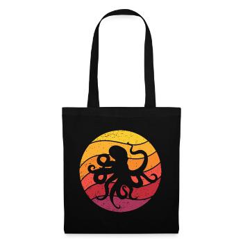 Octopus Retro Style Vintage - Tote Bag - black - Front