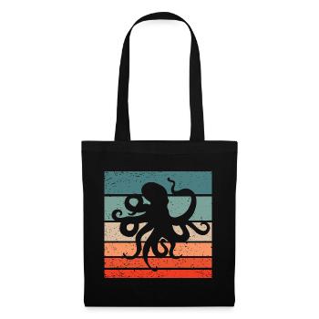 Octopus Retro Style Vintage - Tote Bag - black - Front