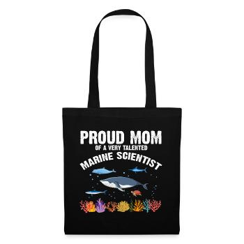 Fière Maman Biologiste Marine Biologie Marine Mer - Sac en tissu - noir - Devant