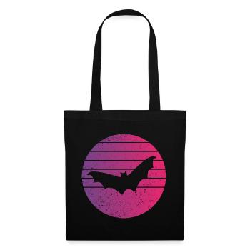 Bat Retro Style Vintage - Tote Bag - black - Front