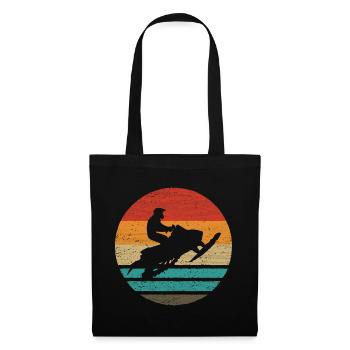 Snowmobile Retro Style Vintage - Tote Bag - black - Front