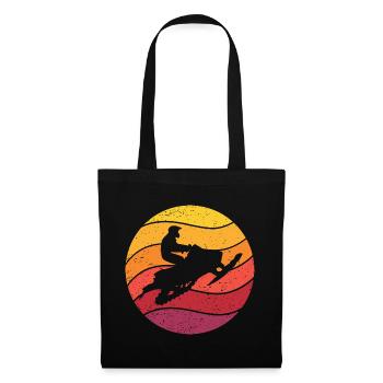 Snowmobile Retro Style Vintage - Tote Bag - black - Front