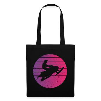 Snowmobile Retro Style Vintage - Tote Bag - black - Front