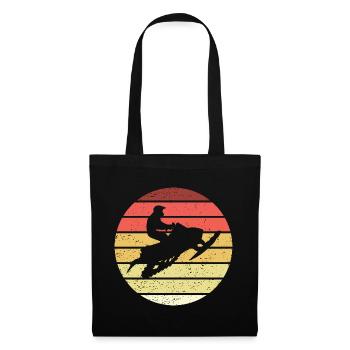 Snowmobile Retro Style Vintage - Tote Bag - black - Front