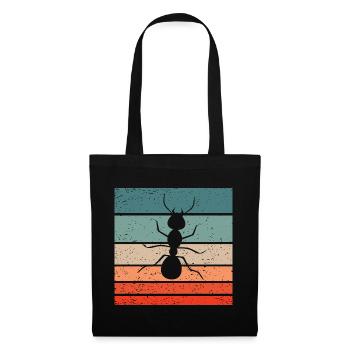 Fourmi Rétro Style Vintage - Sac en tissu - noir - Devant