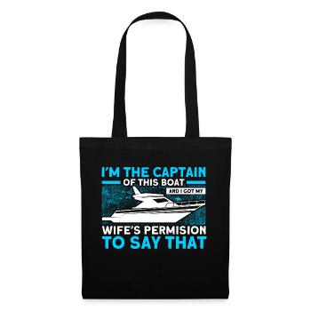 Femme Capitaine de bateau Capitaines - Sac en tissu - noir - Devant