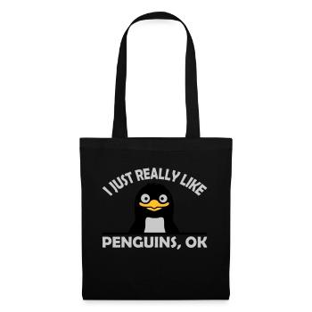 I just like penguins - Tote Bag - black - Front