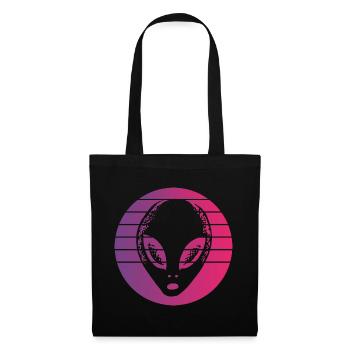 Alien Retro Style Vintage - Stoffbeutel - Schwarz - Vorne