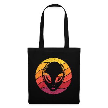 Alien Retro Style Vintage - Stoffbeutel - Schwarz - Vorne