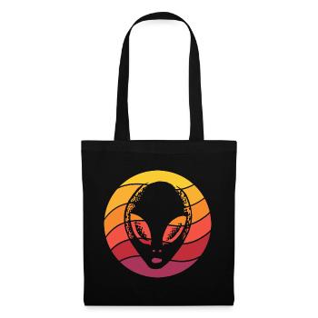 Alien Retro Style Vintage - Stoffbeutel - Schwarz - Vorne