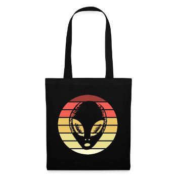Alien Retro Style Vintage - Stoffbeutel - Schwarz - Vorne