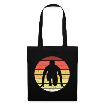 Running Retro Style Vintage - Tote Bag - black - Front