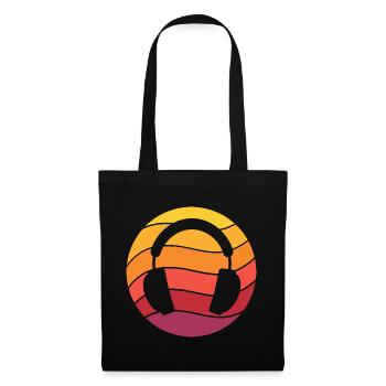 Headphones Retro Style Vintage - Tote Bag - black - Front