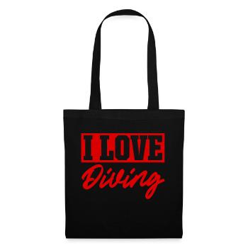 I love diving - Tote Bag - black - Front