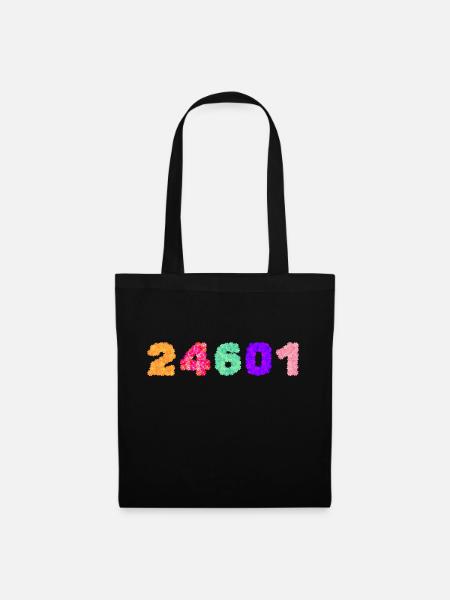 Prisoner 24601 from Les Misérables: Floral - Tote Bag - black