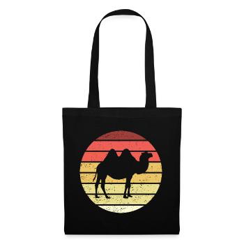 Camel Retro Style Vintage - Tote Bag - black - Front