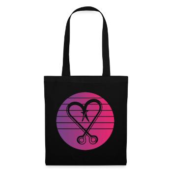 Fishing Hook Retro Style Vintage - Tote Bag - black - Front