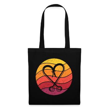Fishing Hook Retro Style Vintage - Tote Bag - black - Front