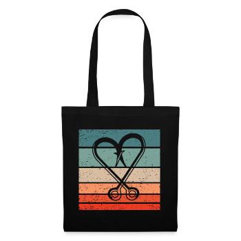 Fishing Hook Retro Style Vintage - Tote Bag - black - Front
