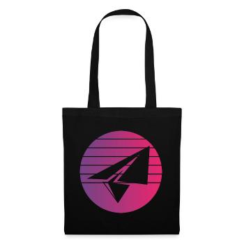 Paper Plane Retro Style Vintage - Sac en tissu - noir - Devant