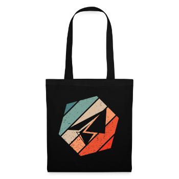 Paper Plane Retro Style Vintage - Sac en tissu - noir - Devant
