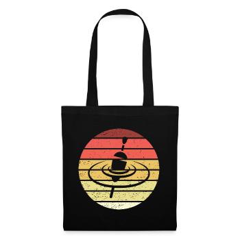Pose Pêche Nageur Rétro Style Vintage - Sac en tissu - noir - Devant