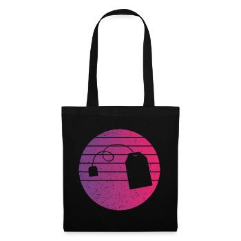 Sachets de thé Retro Style Vintage - Sac en tissu - noir - Devant