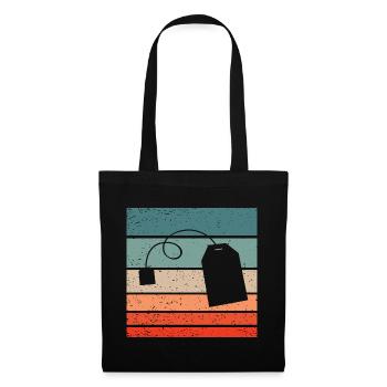 Sachets de thé Retro Style Vintage - Sac en tissu - noir - Devant