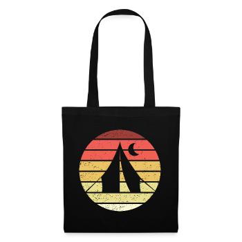 Camping Retro Style Vintage - Tote Bag - black - Front