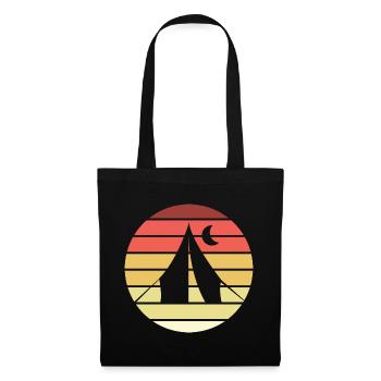 Camping Retro Style Vintage - Tote Bag - black - Front