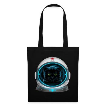 angry space cat astronaut - Tote Bag - black - Front