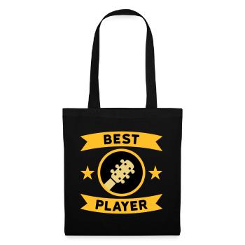 Best guitar player (guitar, circle, banner) - Tote Bag - black - Front