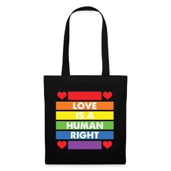 LBGT Flag Gay Pride Human Love Human Right - Tote Bag - black - Front
