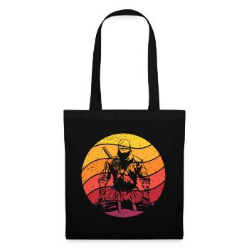 Ninja Retro Style Vintage - Stoffbeutel - Schwarz - Vorne