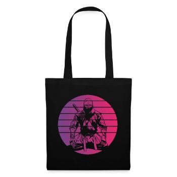 Ninja Retro Style Vintage - Stoffbeutel - Schwarz - Vorne