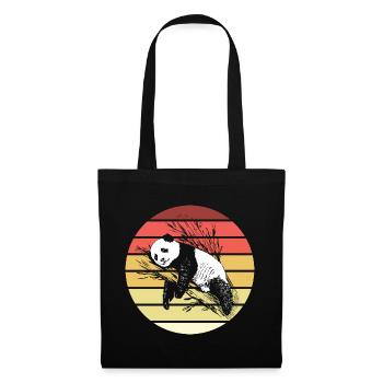 Panda Retro Style Vintage - Tote Bag - black - Front