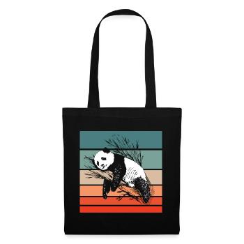 Panda Retro Style Vintage - Tote Bag - black - Front