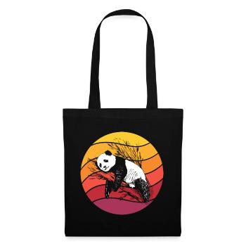 Panda Retro Style Vintage - Tote Bag - black - Front